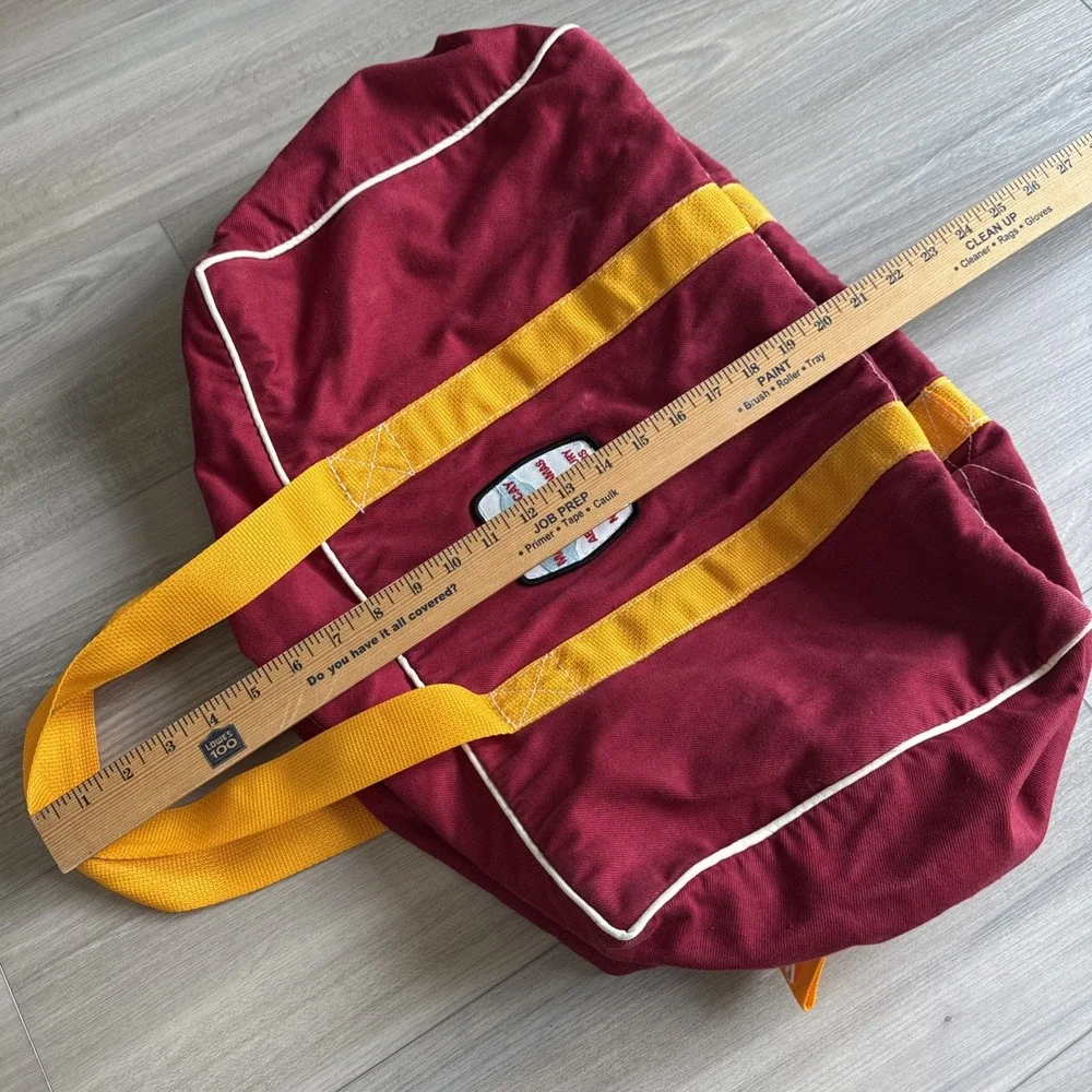Vintage Man-O-War Cay Norman Albury Sail Makers Tote/Duffle Bag Red/Yellow